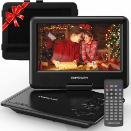 DBPOWER 11.5" Portable DVD Player; 5-Hour Built-in Rechargeable Battery; 9" Swivel Screen Region Free (Black)