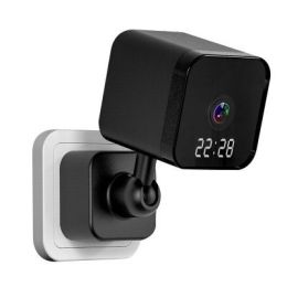 K01 1080p Wall Plug Camera Surveillance Video Voice Recorder IP Cam Indoor Home Security Clock Cameras Random Color Hidden built in 32GB (Color: White)