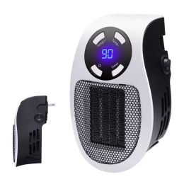 Programmable Space Heater; with Led Display Wall Outlet Electric Heater with Adjustable Thermostat and Timer for Home Office Indoor Use With Remote Co (Power: 500 Watts)